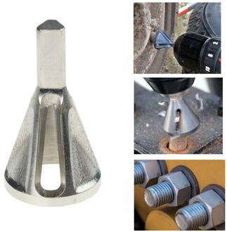 Driehoek Rvs Ontbramen Externe Afschuining Tool Voor Chuck Boor Braam Slijpen Trimmen Ontbramen Band Reparatie Tools goud