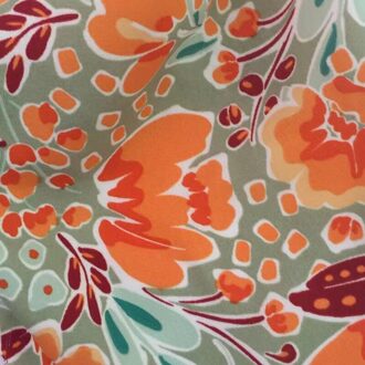 Driehoek Sjaal Bandana Swaet Bloemenprint Bandana Haarband Haar Scrunchies Hoofdbanden Vrouwen Haar Accessoires Elastische Hoofdbanden Oranje