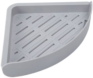 Driehoekige Gootsteen Afvoer Opbergrek Spons Houder Met Sticker Badkamer Ondersteuning Corner Opknoping Plank Zeepkist 3