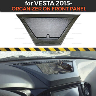 Driehoekige organizer op voorpaneel voor Lada Vesta -plastic console ABS plastic reliëf functie auto styling accessoires