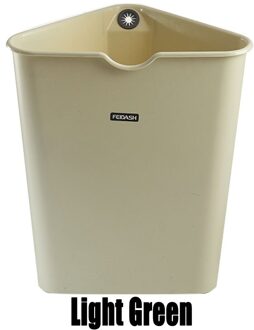 Driehoekige Prullenbak Creatieve En Eenvoudige Blootgelegd Plastic Prullenbak Slaapkamer Woonkamer Keuken Kantoor Vuilnis Opslag Vuilnisbak Licht Groen