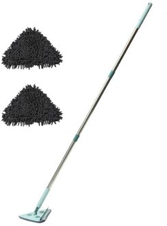 Driehoekige Schoon Mop Roterende Verstelbare Met Telescopische Handvat Multifunctionele Met Vullingen Vervanging Doek Voor Auto Vloer
