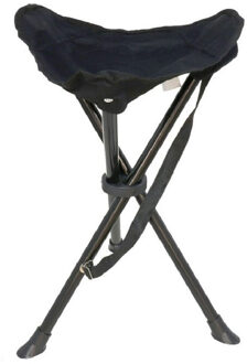 Driepoot Kruk - opvouwbaar - zwart - metaal - D33 x H42 cm
