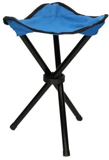 Driepoot krukje opvouwbaar / visserskrukje 38 cm - Campingkrukjes Blauw