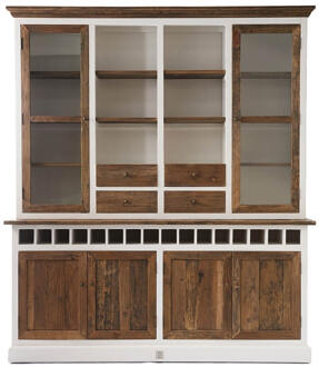 Driftwood Double Cabinet w winerack - 165.0x94.0 Wit