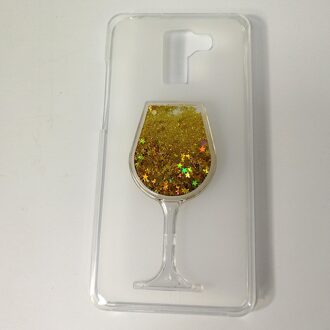 Drijfzand Strass Rode Wijn Glas Patroon Beschermhoes Voor Digma Vox S502F 3G Soft Tpu Silicone Cover geel