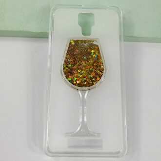 Drijfzand Strass Rode Wijn Glas Patroon Beschermhoes Voor Fly Champ FS529 Cover Soft Tpu Silicone Cover Voor Fly FS529 geel