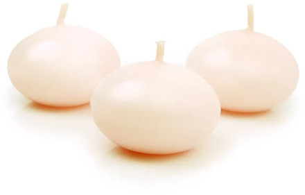 Drijvende Kaars Mat Creme (50st) Geel - Beige - Creme