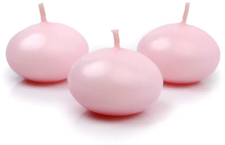 Drijvende Kaars Mat Roze (50st)