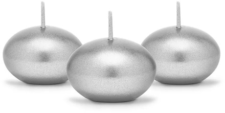 Drijvende Kaars Metallic Zilver(50st) Zilver - Grijs