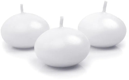 Drijvende Kaarsen Wit (50st) Wit - Transparant