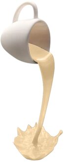 Drijvende Morsen Koffie Cup Sculptuur Keuken Decoratie Morsen Magic Gieten Splash Creatieve Koffie Mok Home Decoratie 1stk A