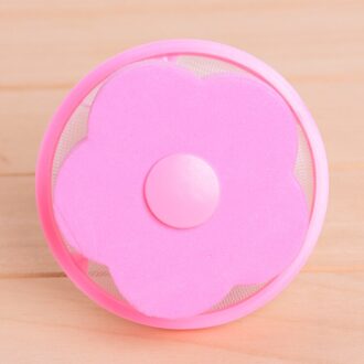 Drijvende Ontharing Catcher Filter Mesh Pouch Ballen Vuile Fiber Collector Was Ballen Discs Herbruikbare Wasmachine Cleaner roze