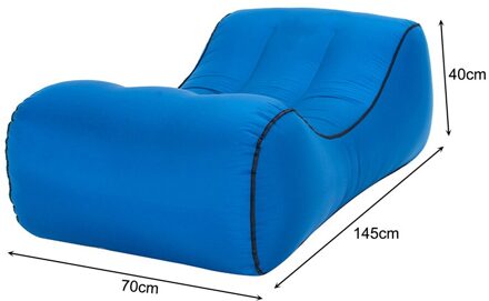 Drijvende Slapen Opblaasbare Sofa Luchtbed Draagbare Nylon Marineblauw Carry Ruimtebesparend Drijvende Seaside Stoel 145x70x40