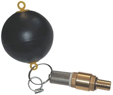 Drijvende uitname, compleet vlotterkogel, PE zwart, 150mm diameter