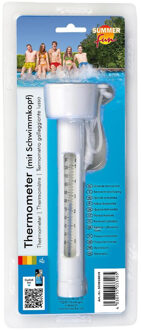Drijvende water/zwembad thermometer Wit