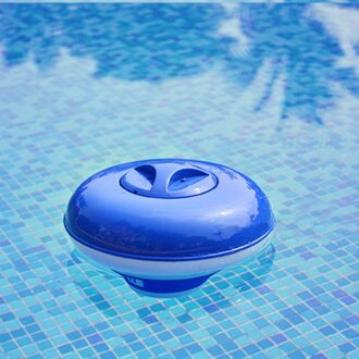 Drijvende Zwembad Chloor Dispenser Blauw en Wit Doseerpomp Outdoor Tubs Accessoires 13.5*12*4.5cm