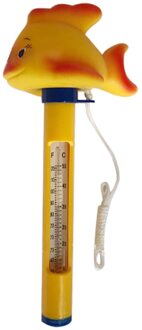 Drijvende Zwembad Thermometer Voor Bad Spas Tubs Aquaria Visvijvers Cartoon Nemen Temperatuur Thermometer # LR1 geel