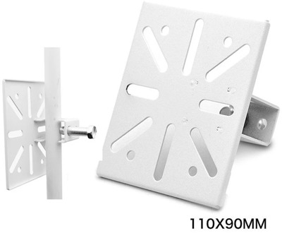 Drill-Free Steel Structure Workshop Warehouse Railing Mounts Surveillance Camera Bracket I-Beam Aluminum White 110x90mm