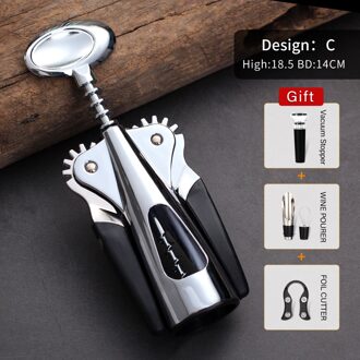 Drincarier Wijn Opener, Zinklegering Premium Wing Kurkentrekker Wijn Flesopener Met Multifunctionele Flessen Opener