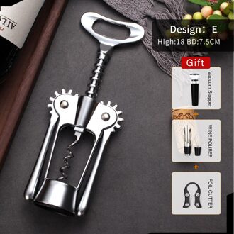 Drincarier Wijn Opener, Zinklegering Premium Wing Kurkentrekker Wijn Flesopener Met Multifunctionele Flessen Opener