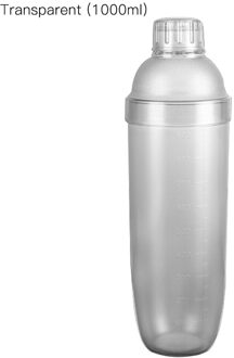 Drink Mixer Mengbekers Clear Multipurpose Hand Shaker Met Schaal Shaker Melk Thee Winkel Levert Speciale Schudden Cup Sneeuw Gram pot transparant 1000ml