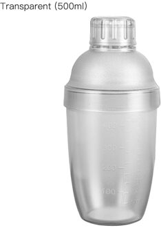 Drink Mixer Mengbekers Clear Multipurpose Hand Shaker Met Schaal Shaker Melk Thee Winkel Levert Speciale Schudden Cup Sneeuw Gram pot transparant 500ml