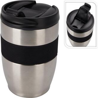 Drinkbeker auto RVS 300ml zilver