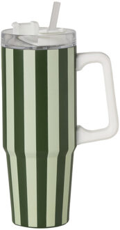 Drinkbeker streep - groen - 900 ml