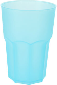Drinkbekers - blauw - kunststof - 480 ml - onbreekbare camping en kinder bekers