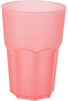 Drinkbekers - rood - kunststof - 480 ml - onbreekbare camping en kinder bekers