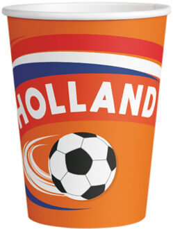 Drinkbekertjes Oranje Holland (8st) Multikleur - Print