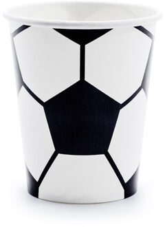 Drinkbekertjes Voetbal (6st) Multikleur - Print