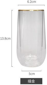 Drinken Glazen Multi-color Ronde Koffie Cup Double Wall Cup Leuke Water Fles Beker Glas Bubble Tea Cup