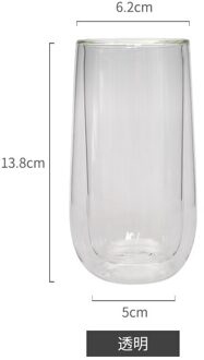 Drinken Glazen Multi-color Ronde Koffie Cup Double Wall Cup Leuke Water Fles Beker Glas Bubble Tea Cup