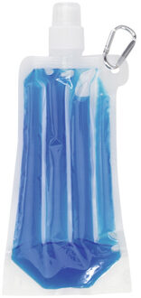 Drinkfles/bidon - blauw - navulbaar - met koelelement - 400 ml - festival/outdoor