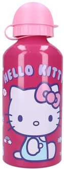 Drinkfles Hello Kitty aluminium 500ml roze