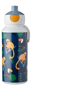 Drinkfles pop-up Campus 400 ml - Jungle Wit