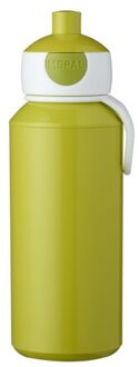 Drinkfles pop-up Campus 400 ml - lime Wit
