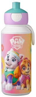 Drinkfles pop-up campus 400 ml - paw patrol girls Roze/lichtroze - 400ml