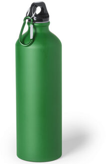Drinkfles Thor - groen - aluminium - schroefdop - 800 ml - met karabijnhaak