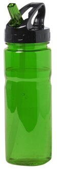 Drinkfles/waterfles groen met schroefdop 650 ml - Drinkflessen