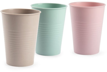 Drinkglazen - 48x stuks - gekleurd - 360 ml - kunststof