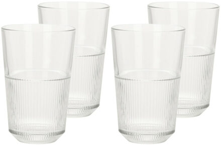 Drinkglazen - 4x - transparant - 360 ml - 8x13 cm - Drinkglazen