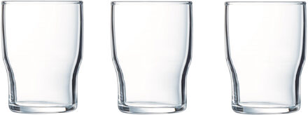 Drinkglazen - 6 stuks - glas - transparant - 180 ml