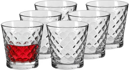 Drinkglazen Diamante - 6x stuks - glas - 280 ml