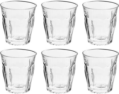 Drinkglazen/waterglazen Picardie - 6x stuks - transparant glas - 200ML - Drinkglazen