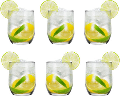 Drinkglazen/waterglazen Tumblers - transparant glas - 18x stuks - 300 ml