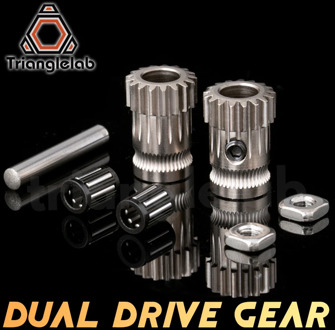 Drivegear kit dual drive gear extruder kit Cloned Btech upgrade for extruder for Prusa i3 3d printer gear Mini Bowden Extruder