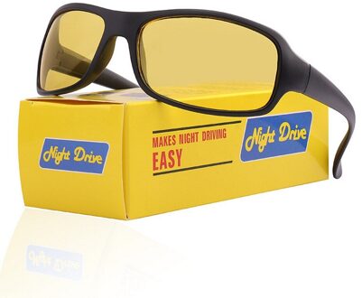 Driver Bril Anti-Glare Nachtzicht Rijden Verbeterde Zonnebril Goggles Licht Bril Auto Accessries geel